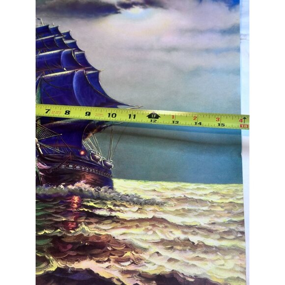"Old Ironsides" USS Constitution unFramed Art Lithograph Print Poster Vtg - Picture 6 of 11